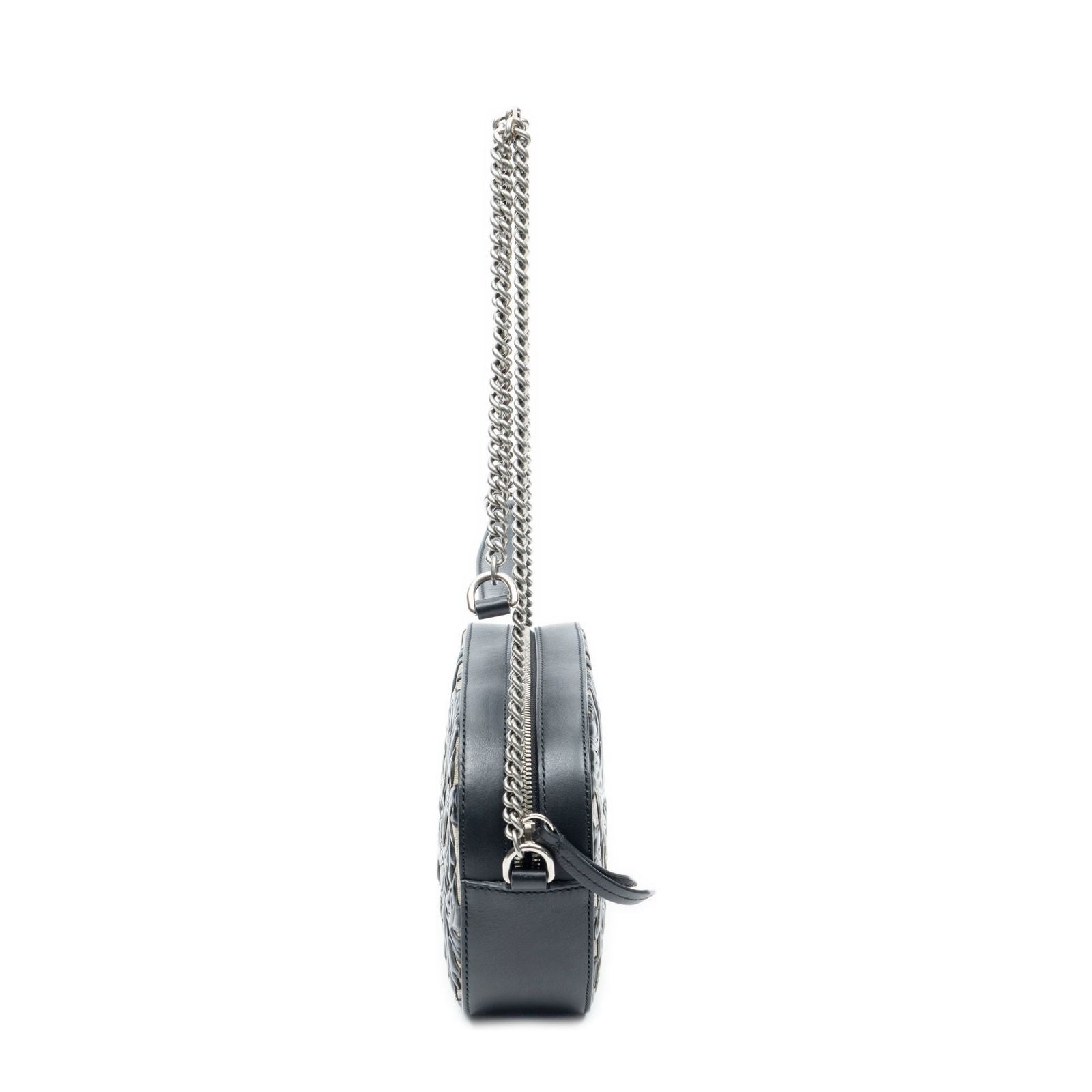 Gucci Mini Arabesque Chain Crossbody Black Beige Supreme Canvas — view 4