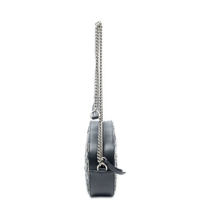 Gucci Mini Arabesque Chain Crossbody Black Beige Supreme Canvas — view 4