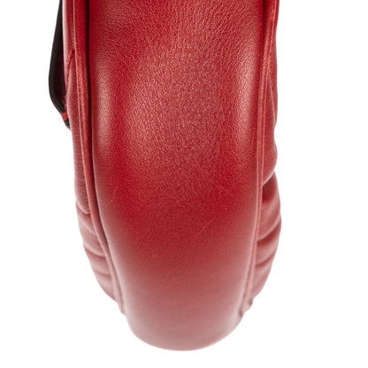 Gucci Marmont Belt Bag Red Matelasse Chevron Leather — view 8