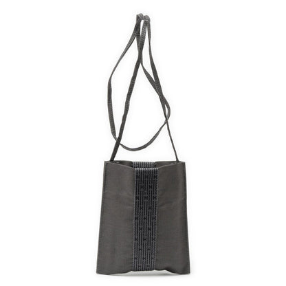 Hermes Line Pochette Black Toile Shoulder Bag