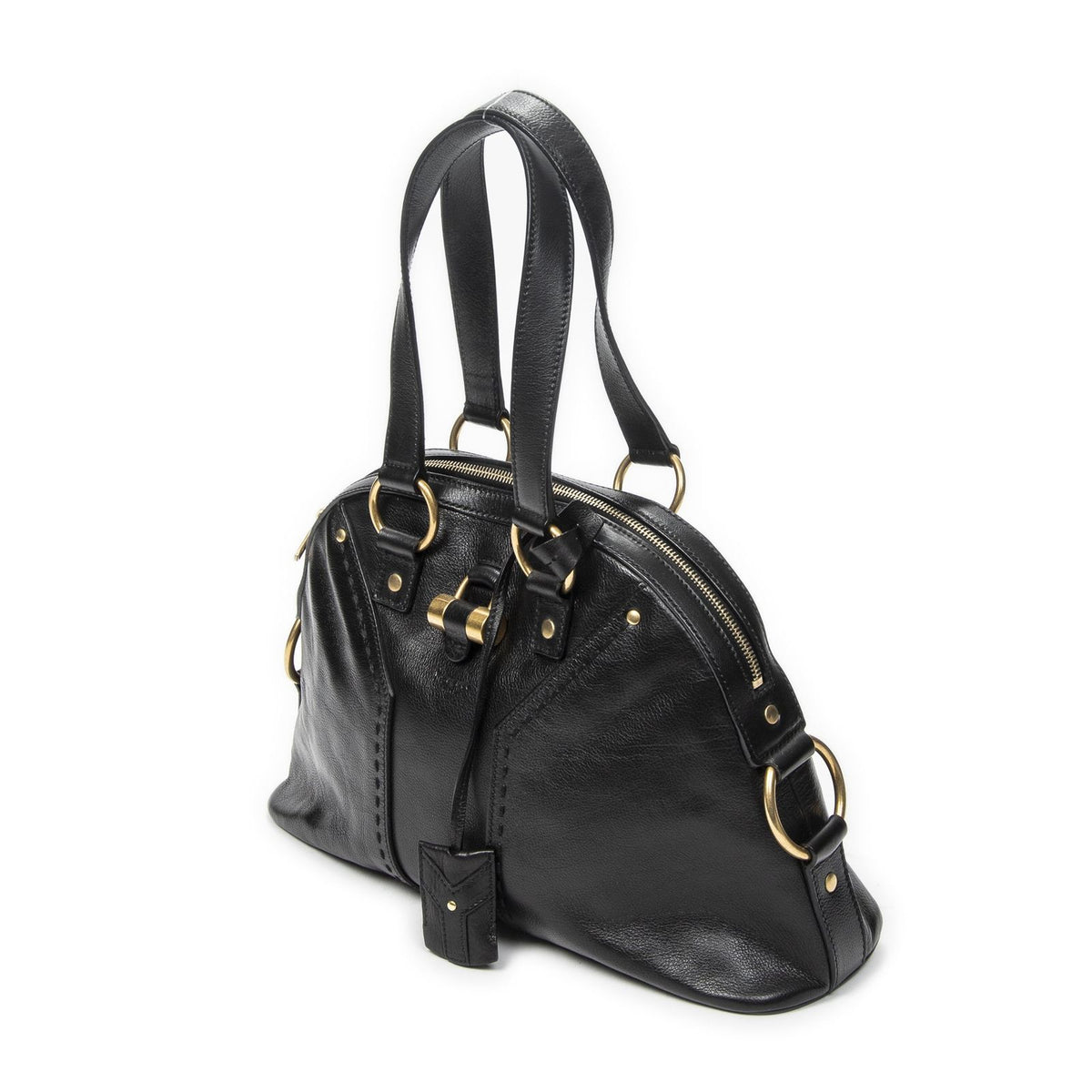 Saint Laurent Medium Muse Black Grain Calfskin Leather Shoulder Bag — view 2