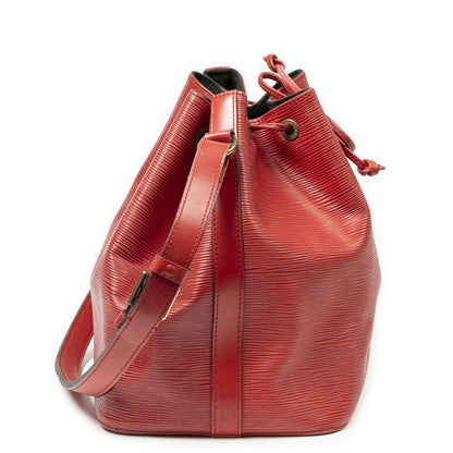 Louis Vuitton Noe Red Epi Bucket Bag — view 4