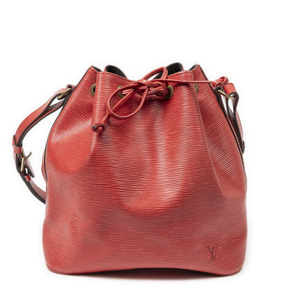 Louis Vuitton Noe Red Epi Bucket Bag