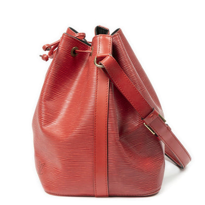 Louis Vuitton Noe Red Epi Bucket Bag — view 3