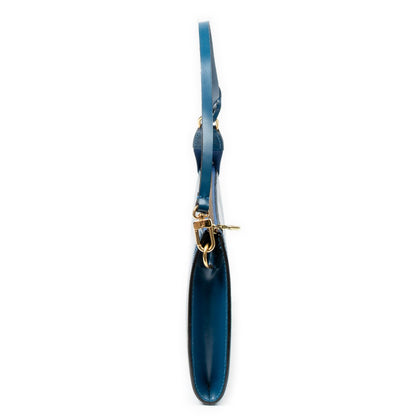 Louis Vuitton Pochette Blue Epi Handbag — view 4