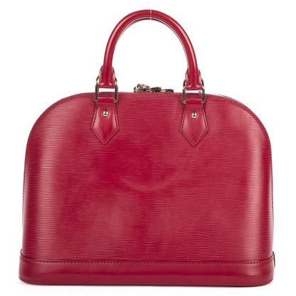 Louis Vuitton Alma Burgundy Epi Handbag — view 5