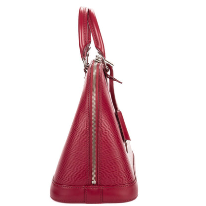 Louis Vuitton Alma Burgundy Epi Handbag — view 4