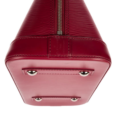 Louis Vuitton Alma Burgundy Epi Handbag — view 7