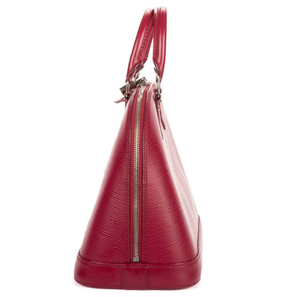 Louis Vuitton Alma Burgundy Epi Handbag — view 3