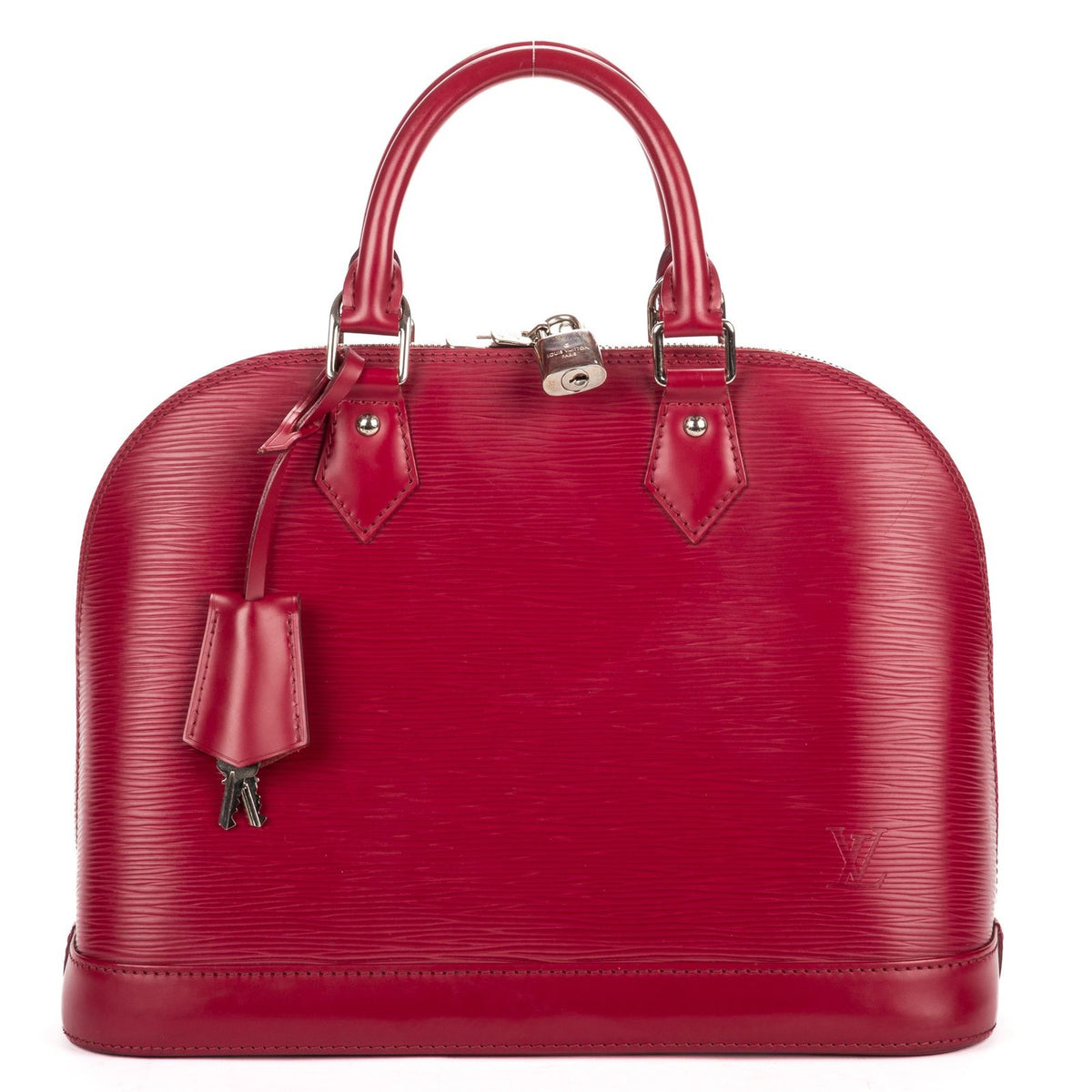 Louis Vuitton Alma Burgundy Epi Handbag