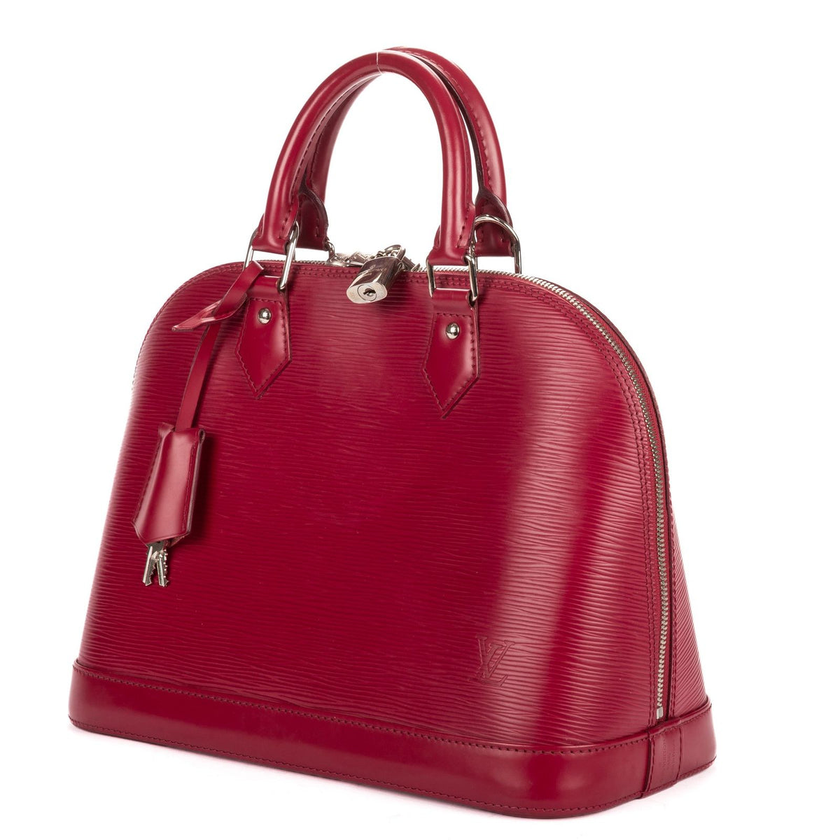 Louis Vuitton Alma Burgundy Epi Handbag — view 2