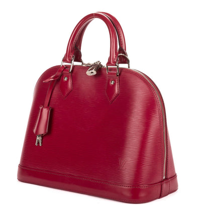 Louis Vuitton Alma Burgundy Epi Handbag — view 2