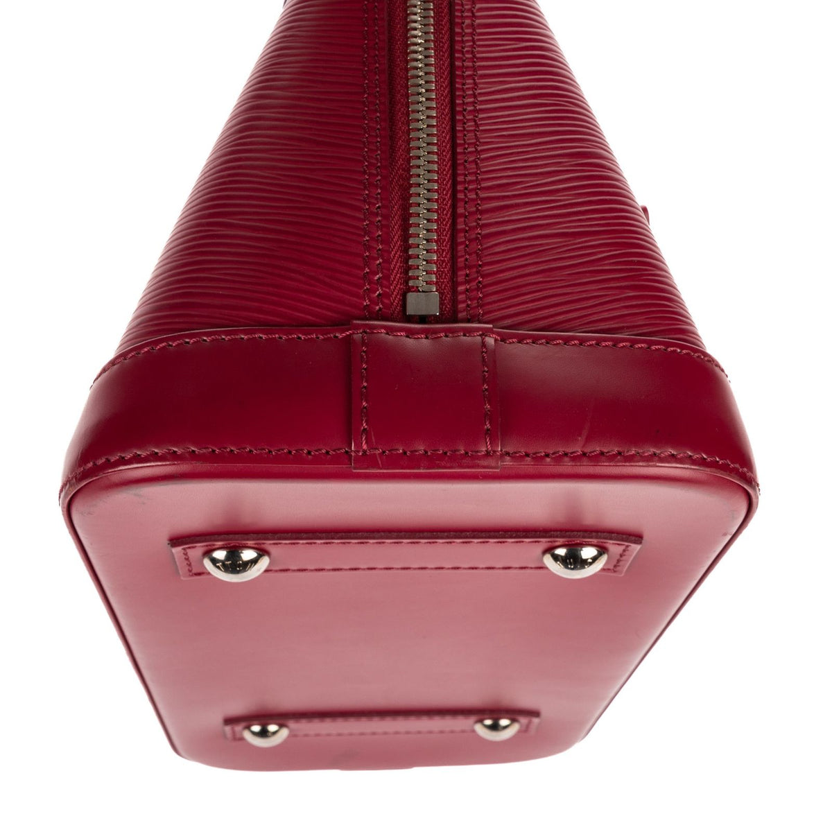 Louis Vuitton Alma Burgundy Epi Handbag — view 8