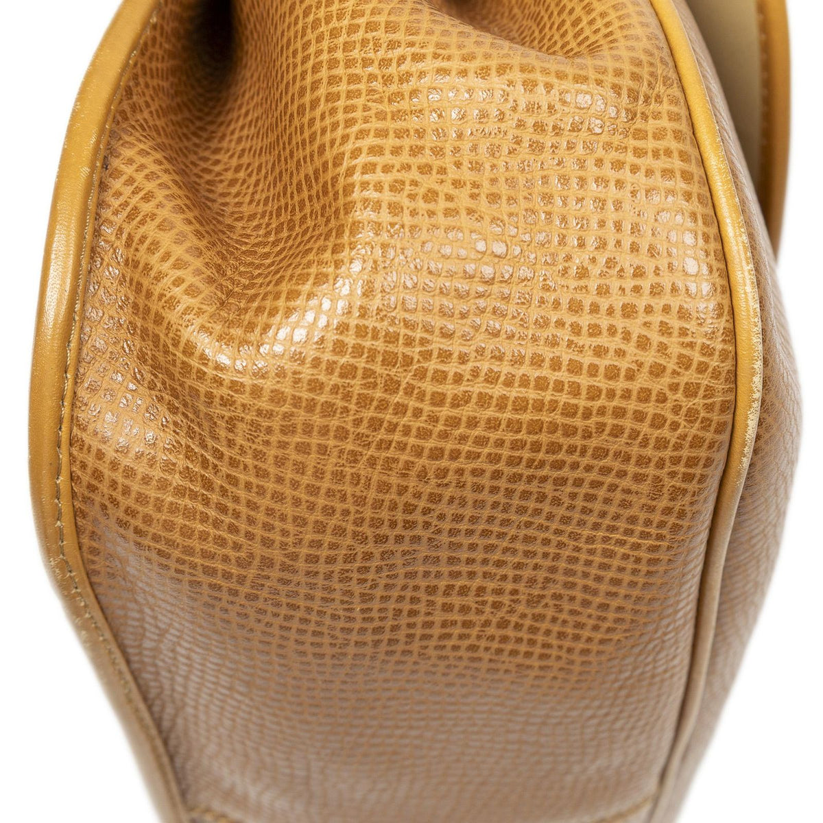 Dior Vintage CD Flap Bag Tampebbled Leather — view 8