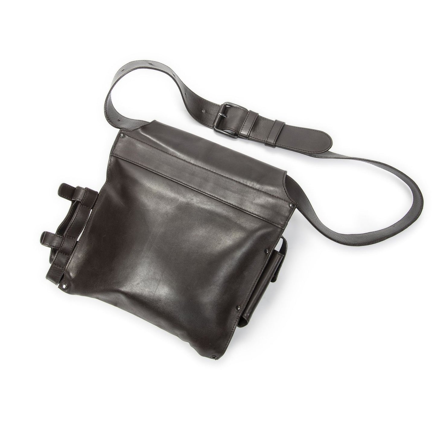 Bottega Veneta Utility Front Pocket Waist Bag Dark Brown Trim Intrecciato — view 2