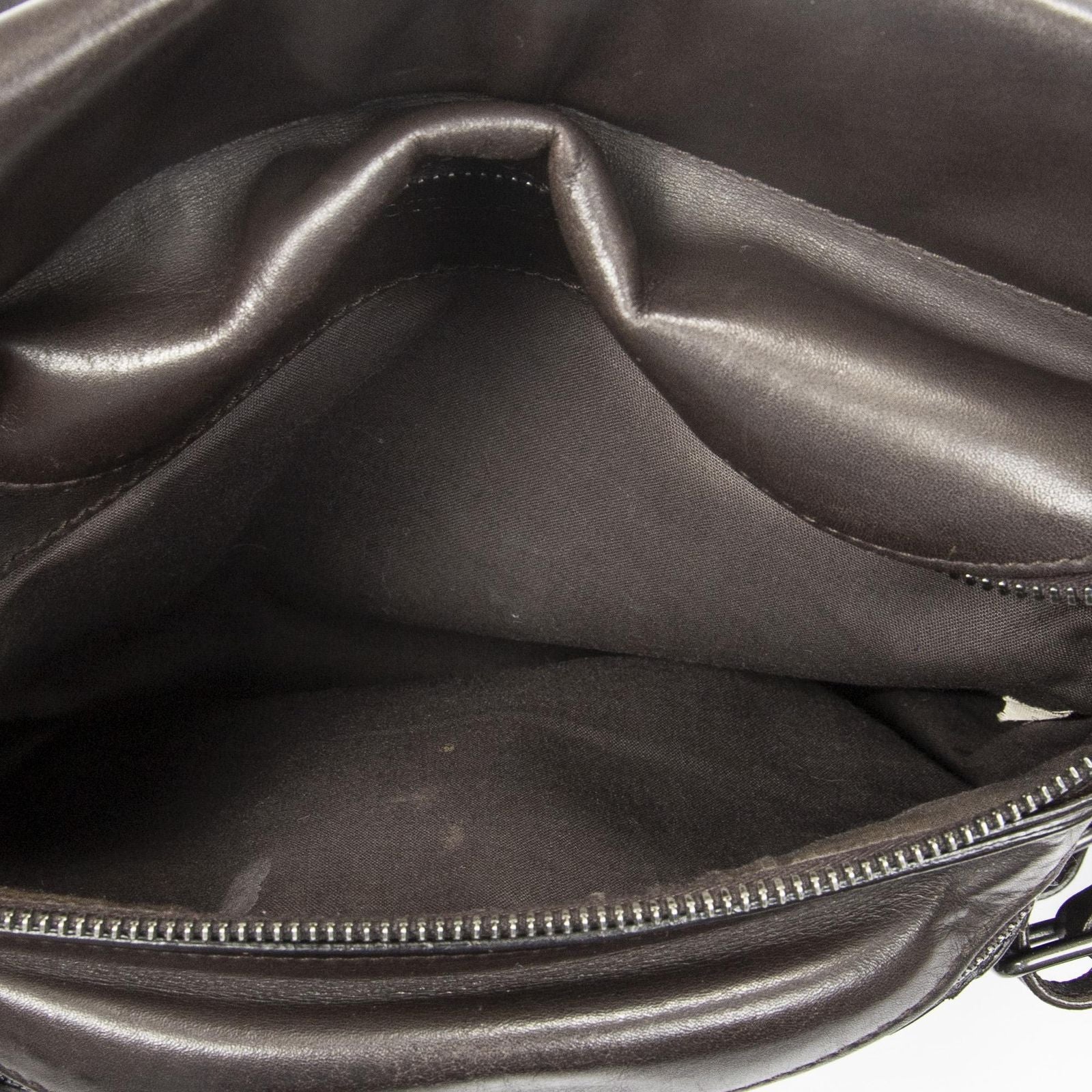 Bottega Veneta Utility Front Pocket Waist Bag Dark Brown Trim Intrecciato — view 4