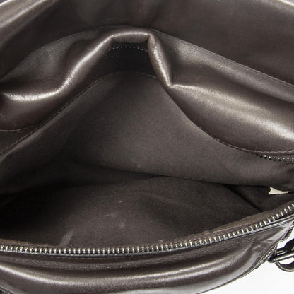 Bottega Veneta Utility Front Pocket Waist Bag Dark Brown Trim Intrecciato — view 4