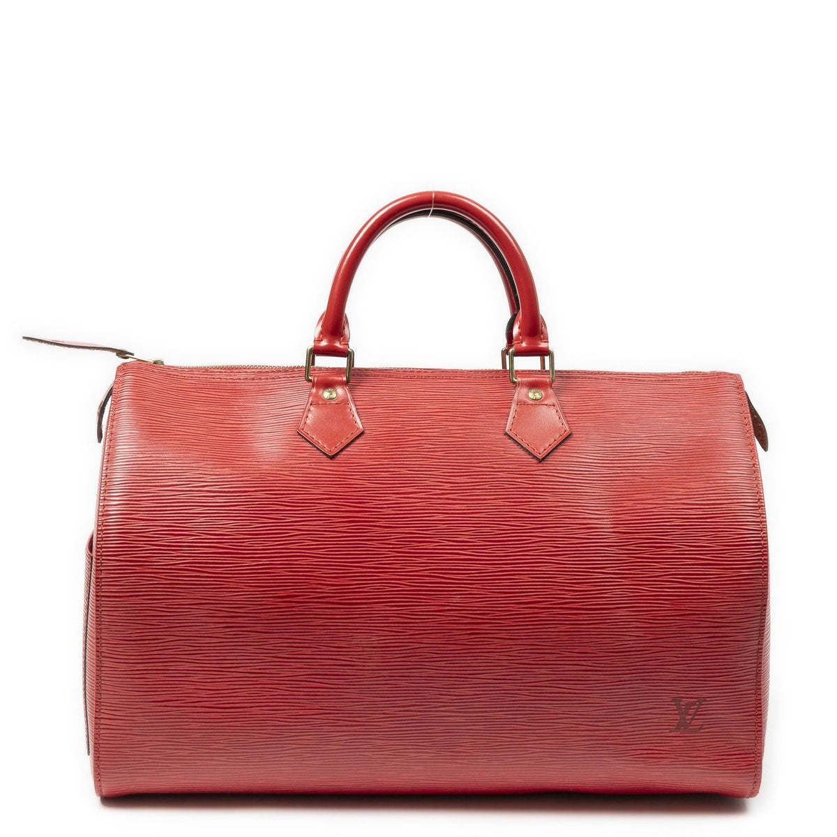 Louis Vuitton Speedy Red Epi Handbag — view 5