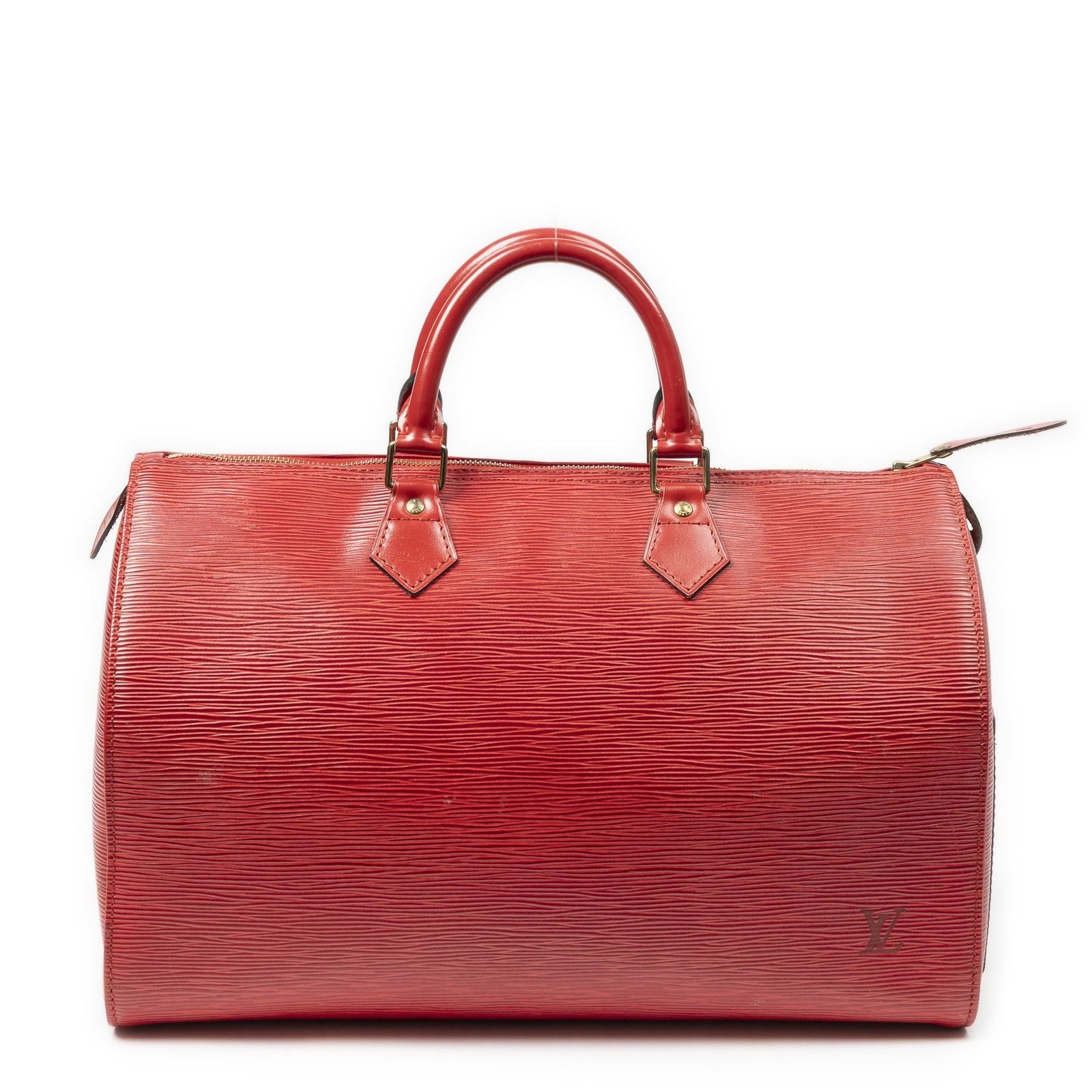 Louis Vuitton Speedy Red Epi Handbag
