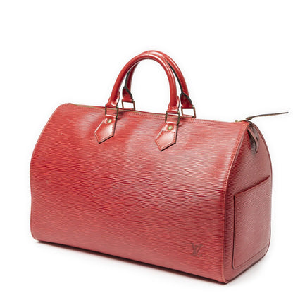 Louis Vuitton Speedy Red Epi Handbag — view 2