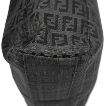 Fendi Square Open Tote Black Zucchino Canvas — view 7