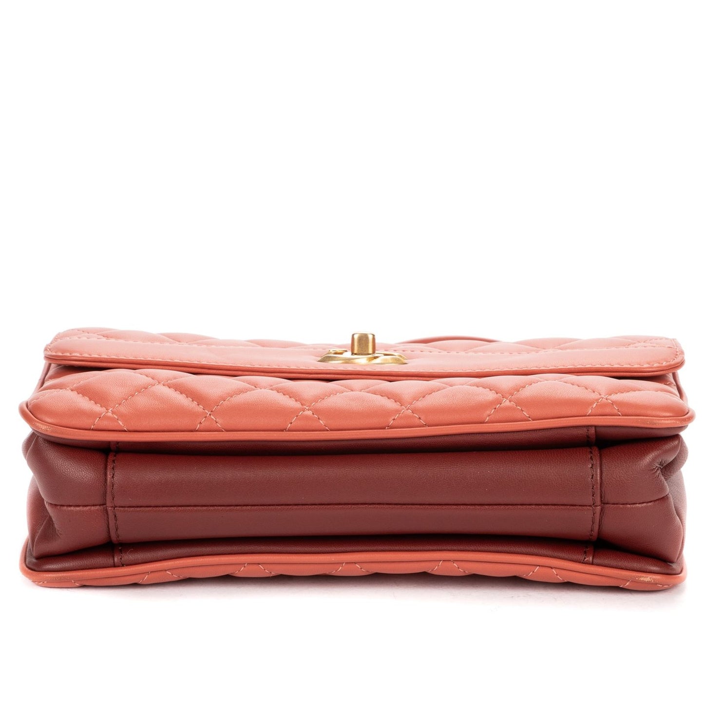 Chanel Daily Companion Flap Bag Salmon Pink Quilted Lambskin Leather — view 6