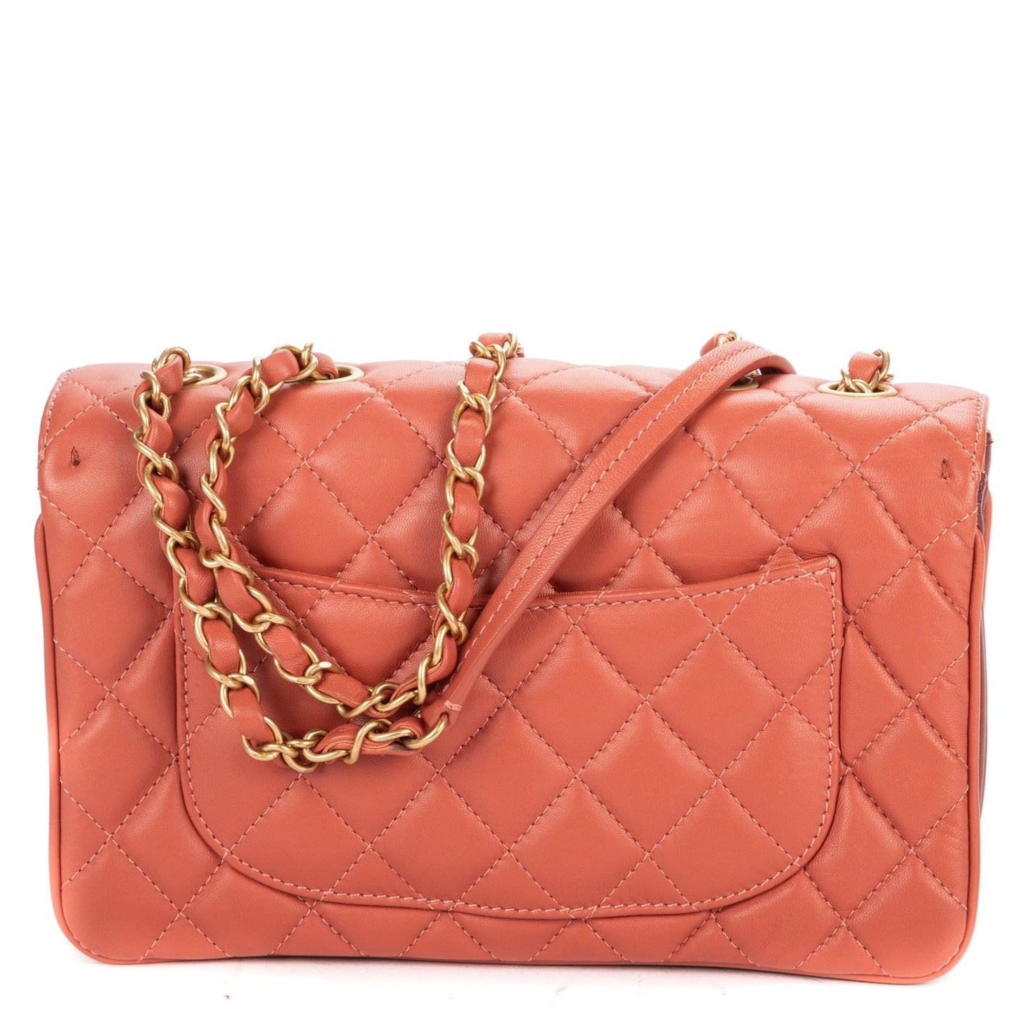 Chanel Daily Companion Flap Bag Salmon Pink Quilted Lambskin Leather — view 5