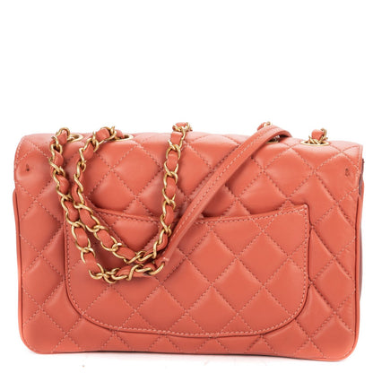 Chanel Daily Companion Flap Bag Salmon Pink Quilted Lambskin Leather — view 5