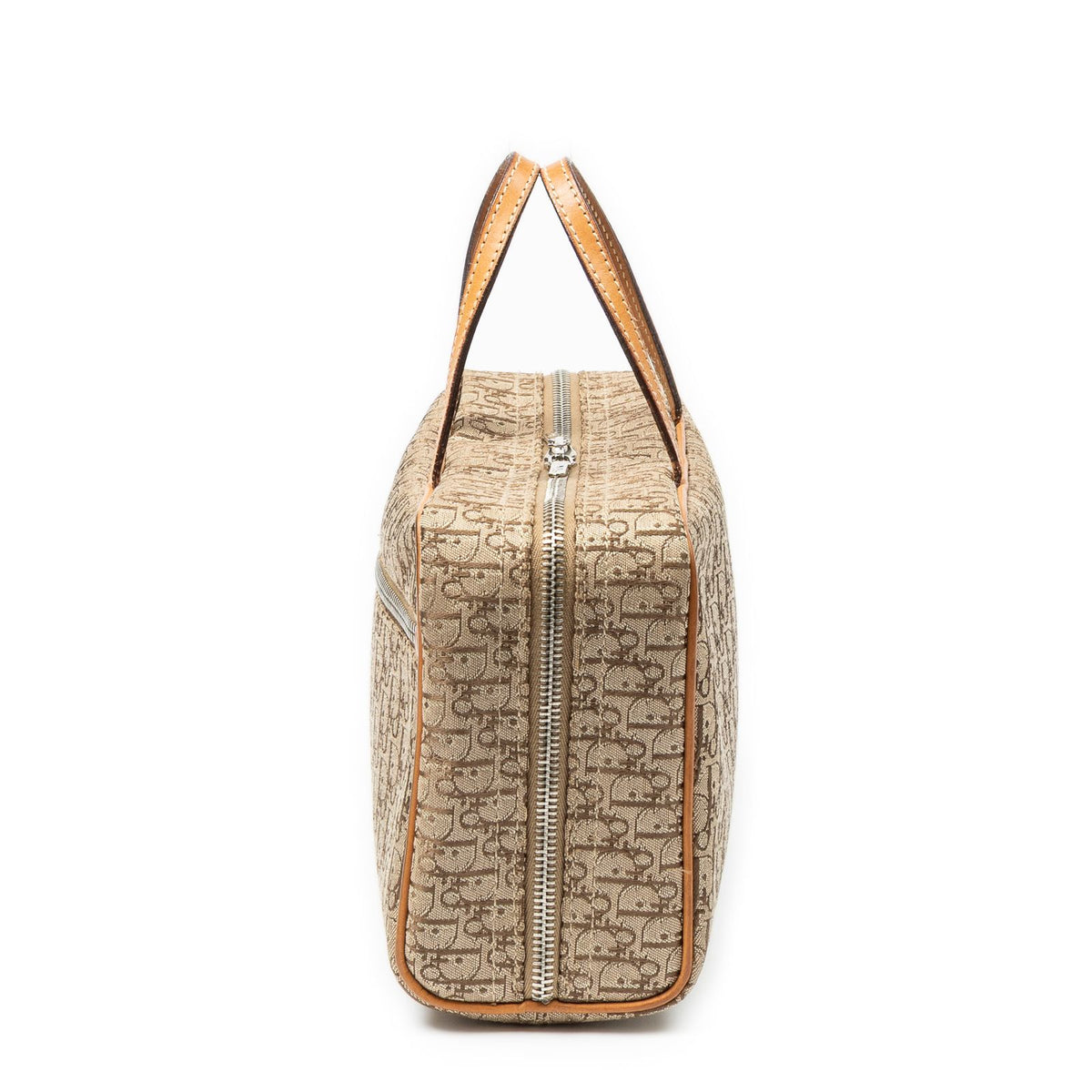 Dior Trotter Boston Beige Tan Pattern Canvas Handbag — view 3