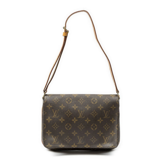 Louis Vuitton Musette Tango Brown Monogram Canvas Crossbody