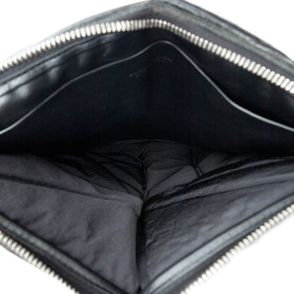 Bottega Veneta Padded Square Shape Wristlet Clutch Black Maxi Intrecciato — view 4