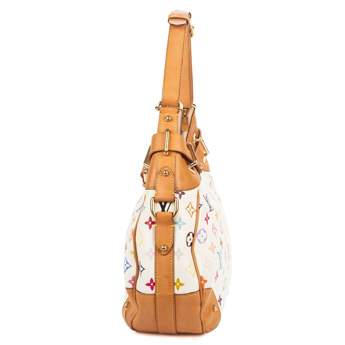 Louis Vuitton Claudia White Multicolor Monogram Shoulder Bag — view 3
