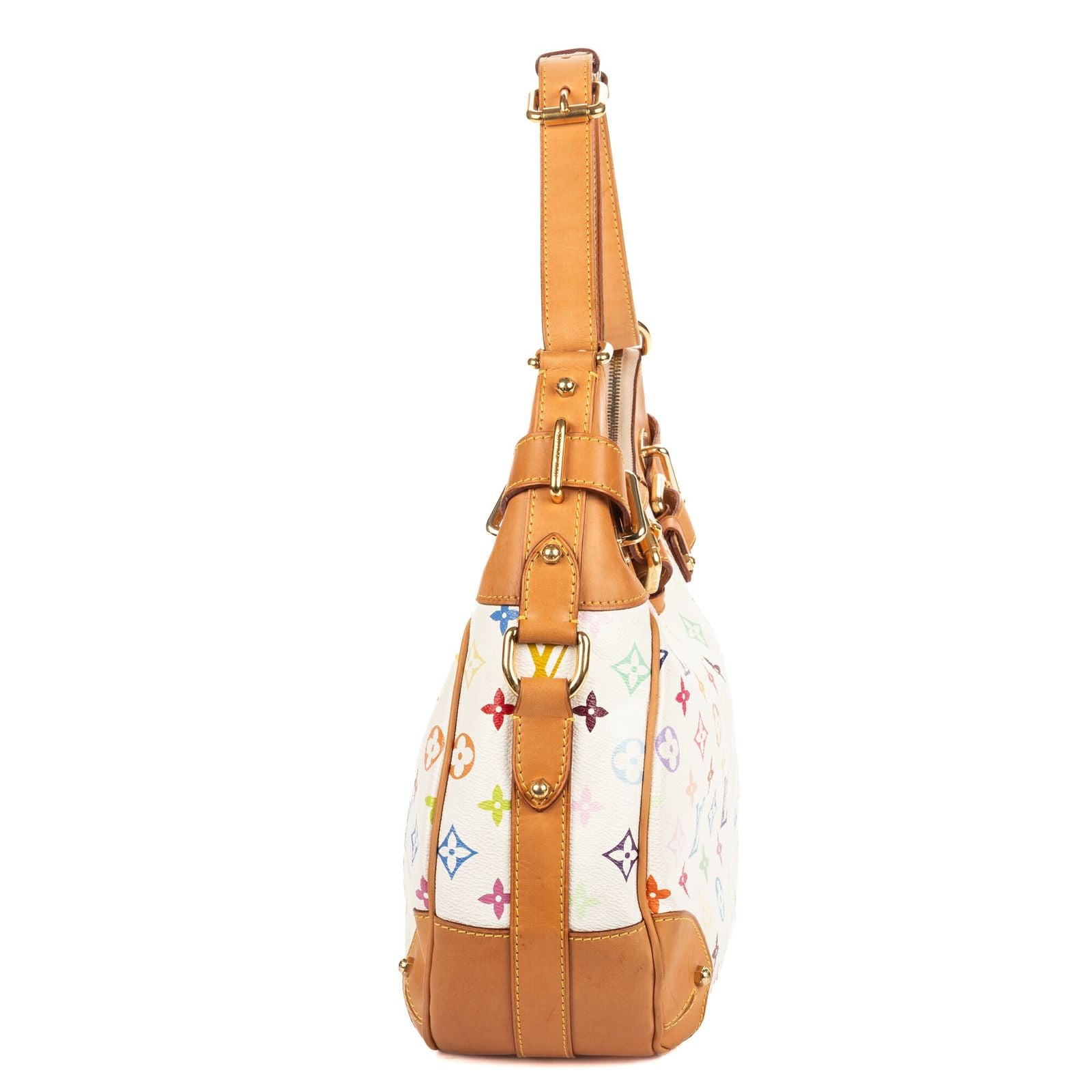 Louis Vuitton Claudia White Multicolor Monogram Shoulder Bag — view 4