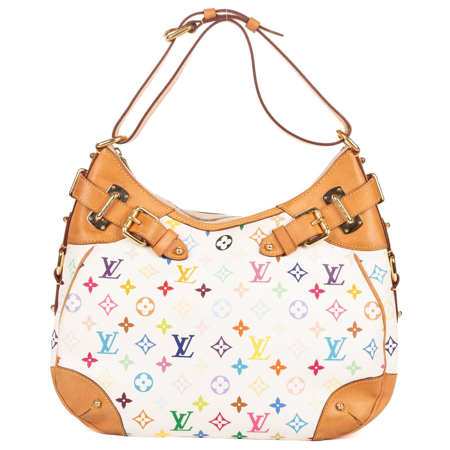 Louis Vuitton Claudia White Multicolor Monogram Shoulder Bag