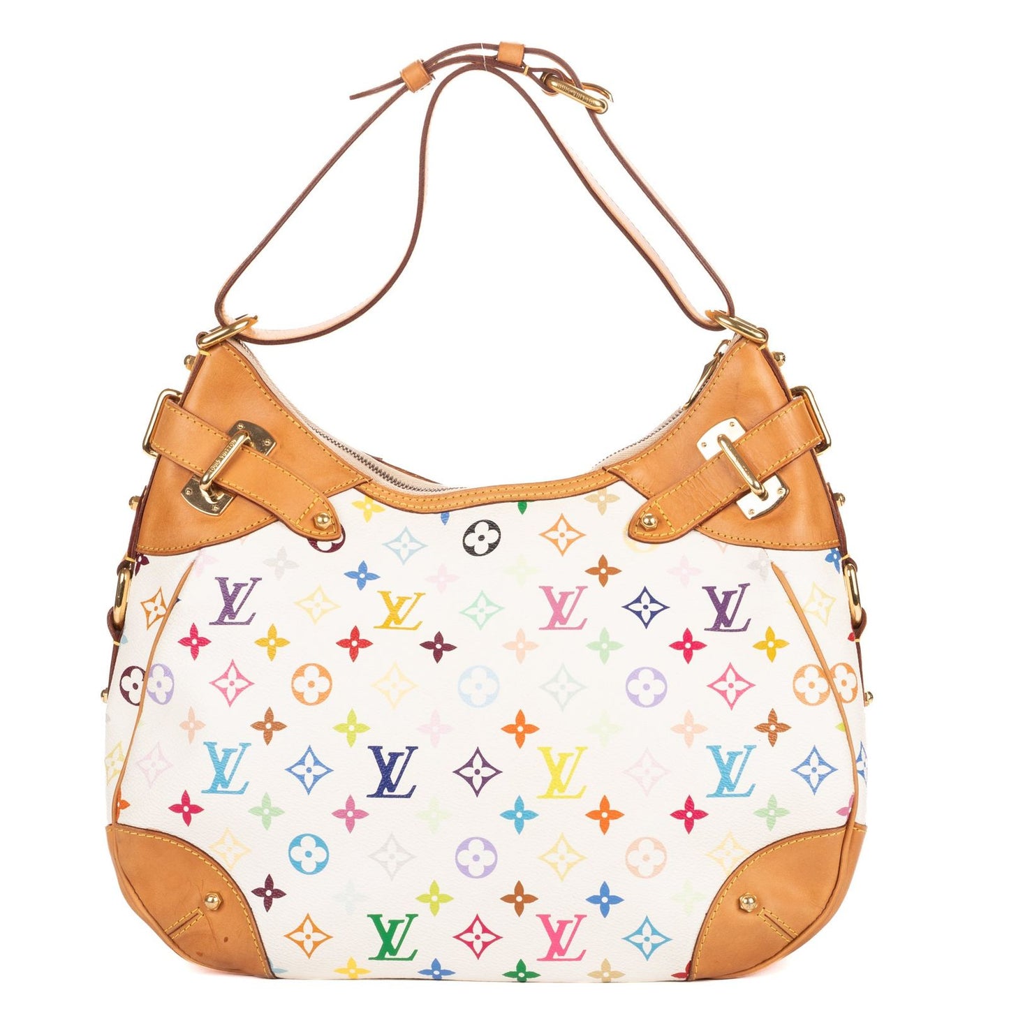 Louis Vuitton Claudia White Multicolor Monogram Shoulder Bag — view 5