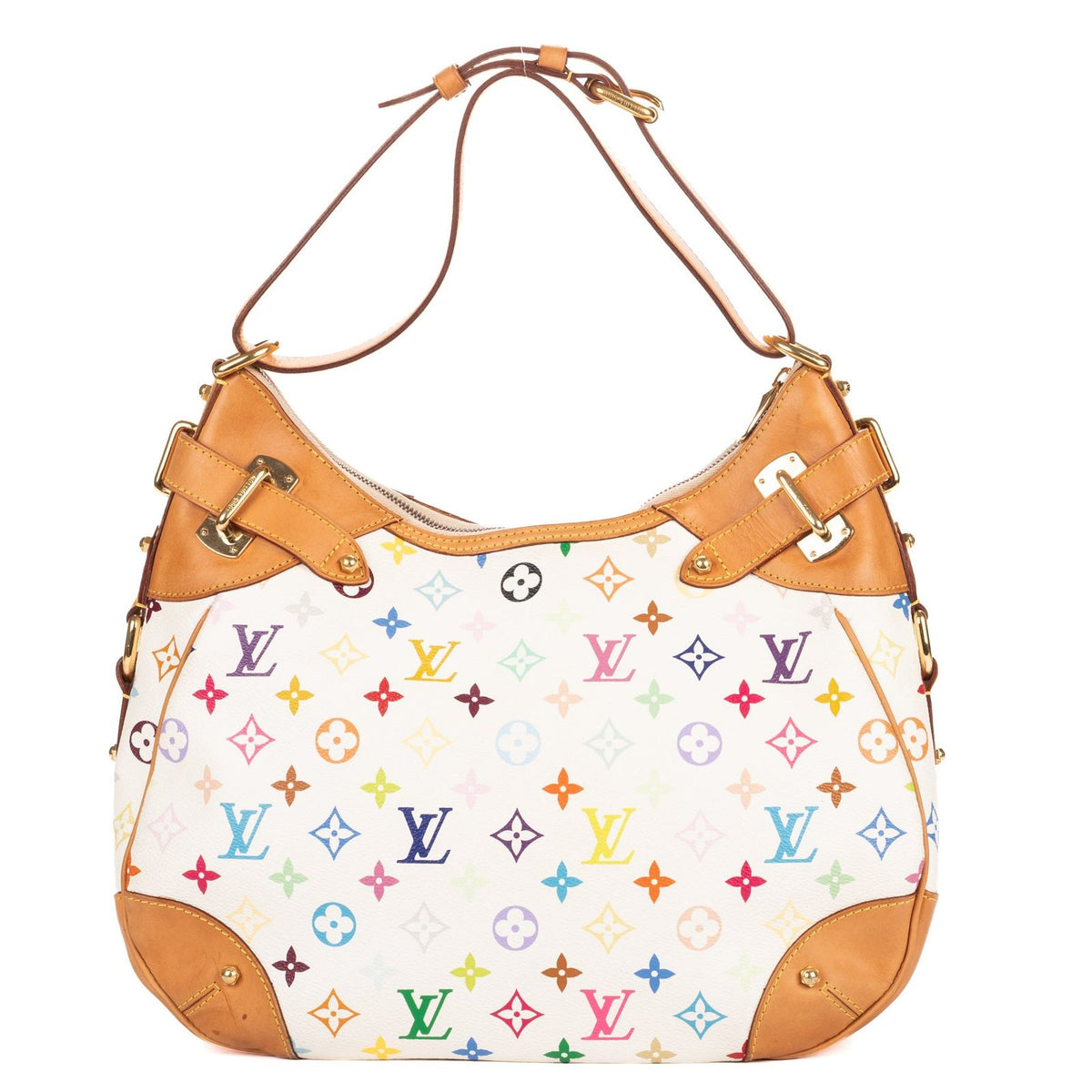 Louis Vuitton Claudia White Multicolor Monogram Shoulder Bag — view 5