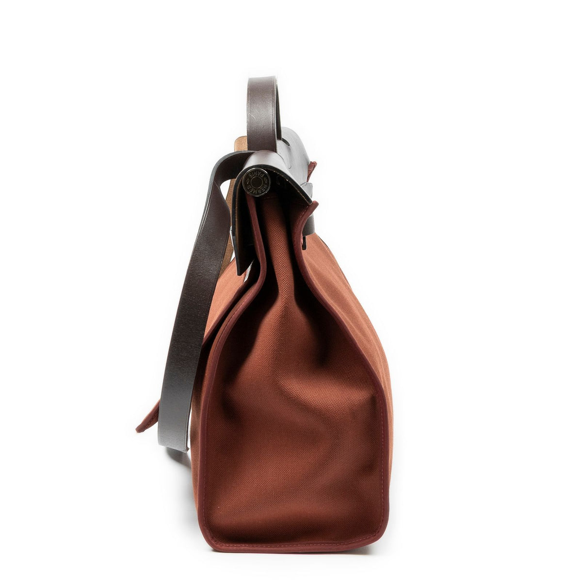 Hermes Herbag Zip Rouge H Toile Officier Handbag — view 4