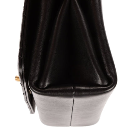 Chanel Mini Pearl Boy Chain Flap Bag Black Quilted Lambskin Leather — view 7