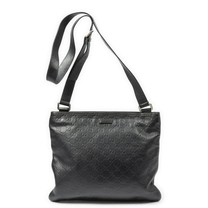 Gucci Large Square Zip Messenger Black Guccissima