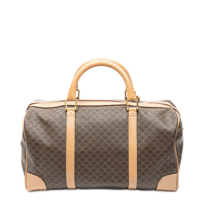 Celine Vintage Medium Travel Boston Beige Brown Macadam Canvas Handbag — view 5