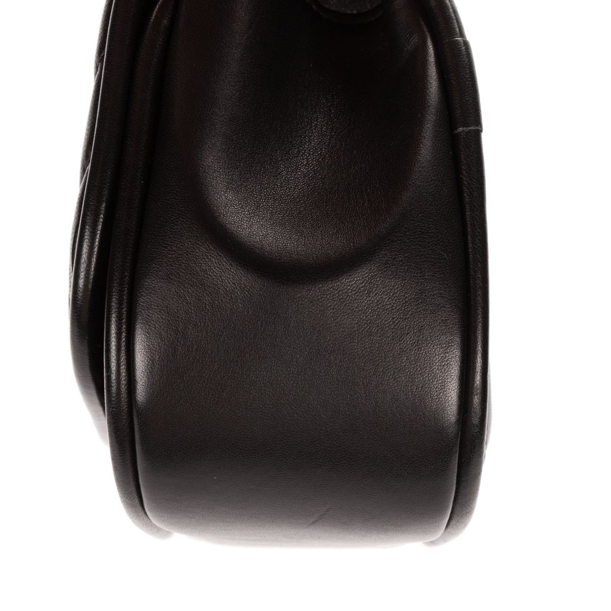 Chanel Reverse Top Handle Chevron Flap Bag Black Lambskin — view 7