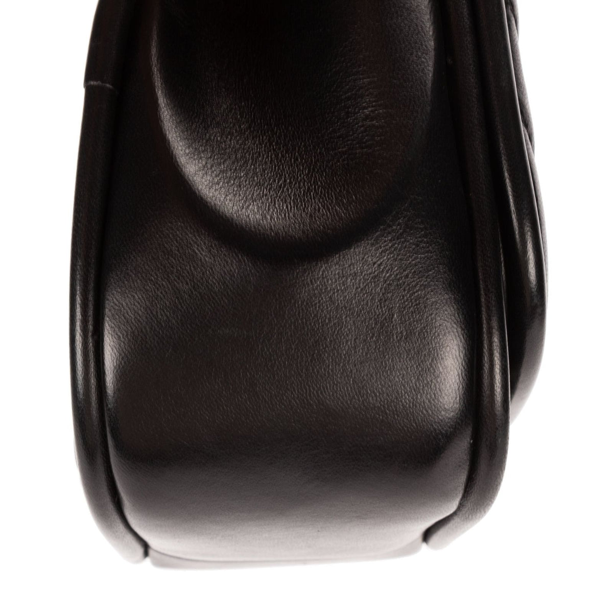 Chanel Reverse Top Handle Chevron Flap Bag Black Lambskin — view 8
