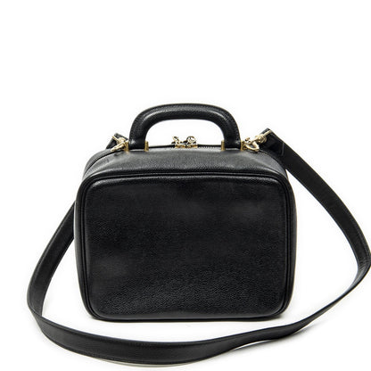 Chanel CC Vanity Top Handle Black Caviar Leather Handbag — view 5