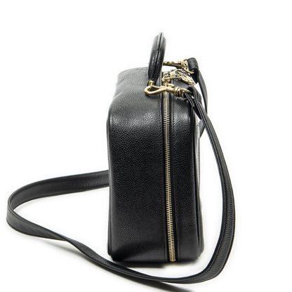 Chanel CC Vanity Top Handle Black Caviar Leather Handbag — view 4