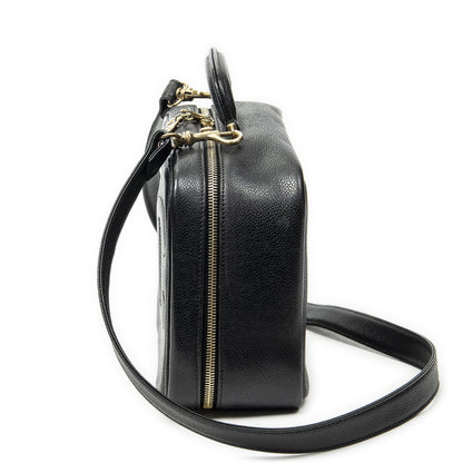 Chanel CC Vanity Top Handle Black Caviar Leather Handbag — view 3