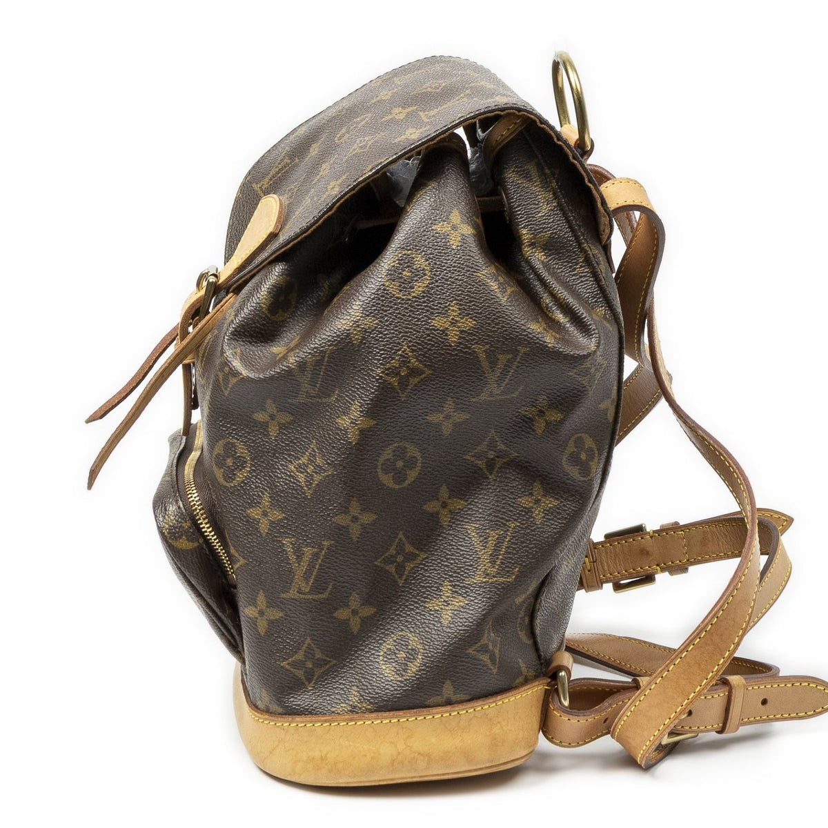 Louis Vuitton Montsouris Brown Monogram Canvas Backpack — view 3