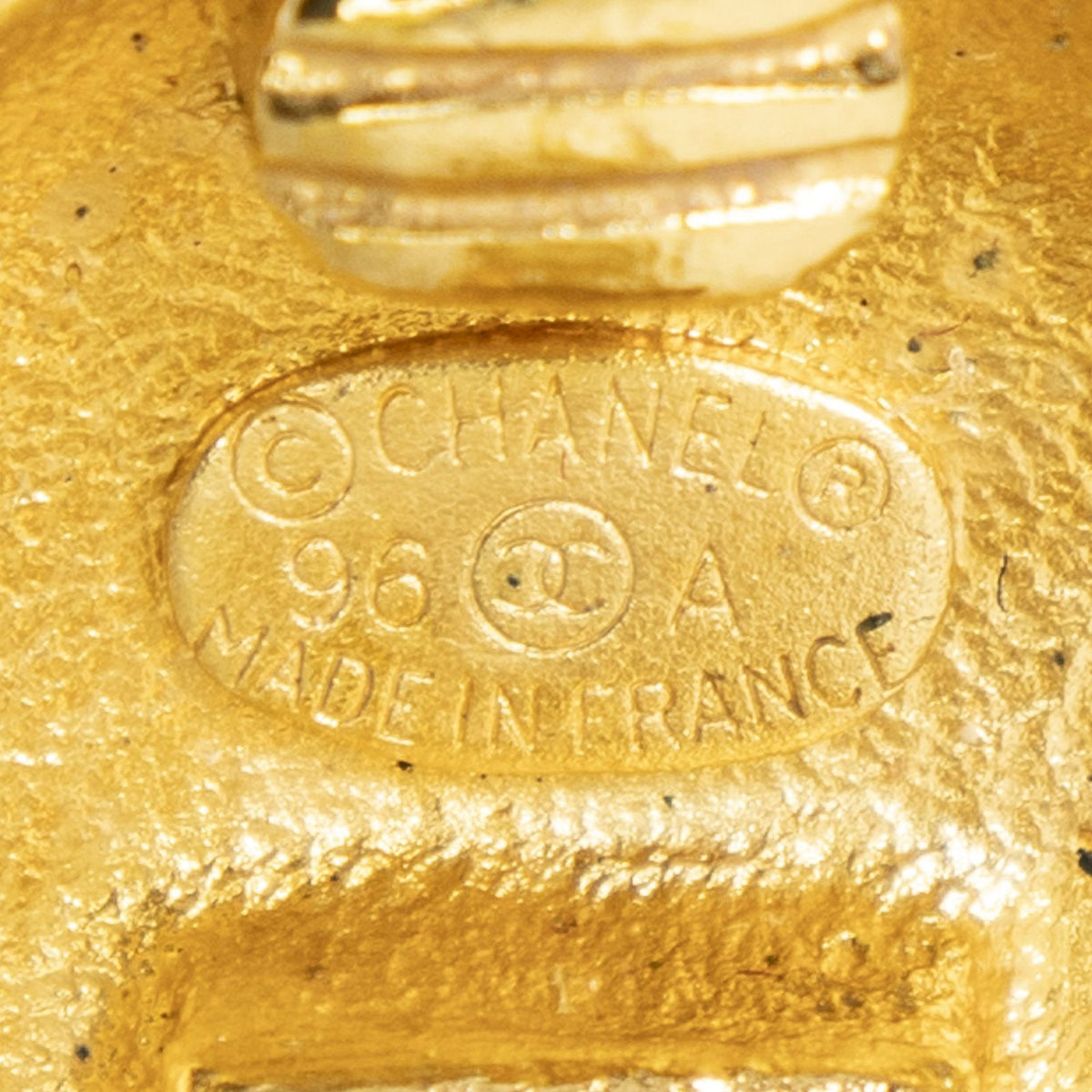 Chanel CC Logo Round Clip-On Earrings Gold Plated — view 3