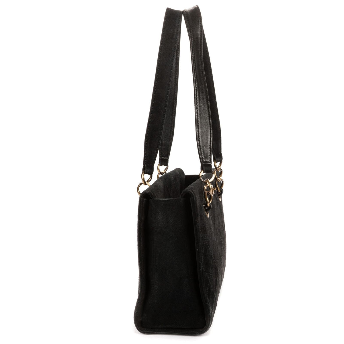 Chanel Vintage Wild Stitch Tote Black Quilted Canvas — view 4