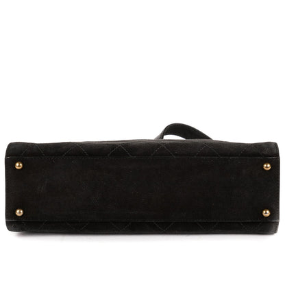 Chanel Vintage Wild Stitch Tote Black Quilted Canvas — view 6