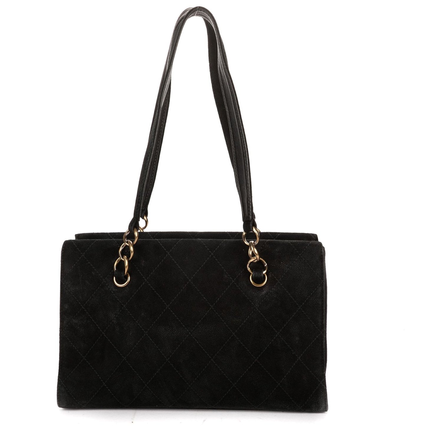 Chanel Vintage Wild Stitch Tote Black Quilted Canvas — view 5